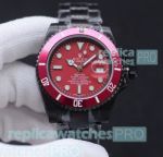 Swiss Made Rolex Submariner BLAKEN 2836 Replica Watch Black and Red